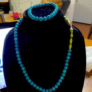 Handmade stretch necklace and bracelet